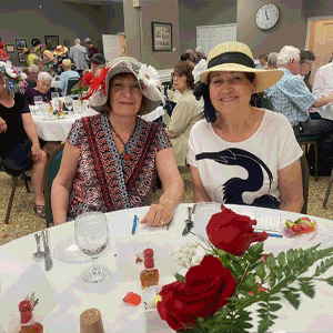 Residents enjoy an outing at Run for the Roses event