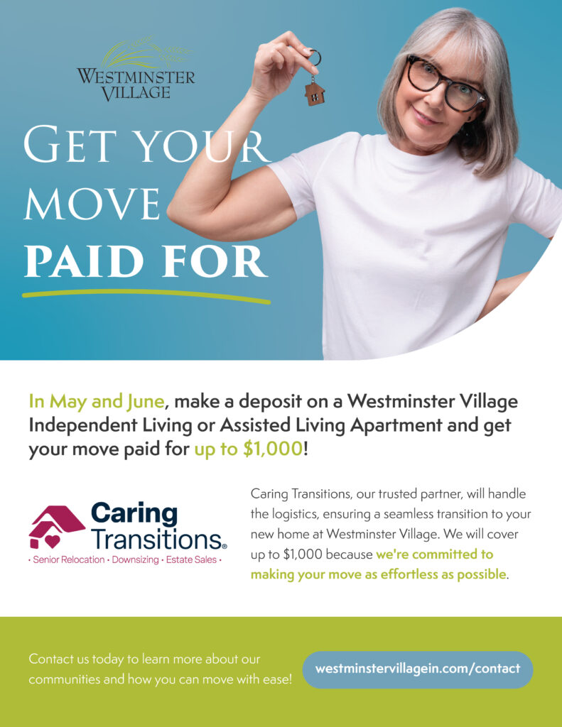 Let Westminster Village pay for your move!